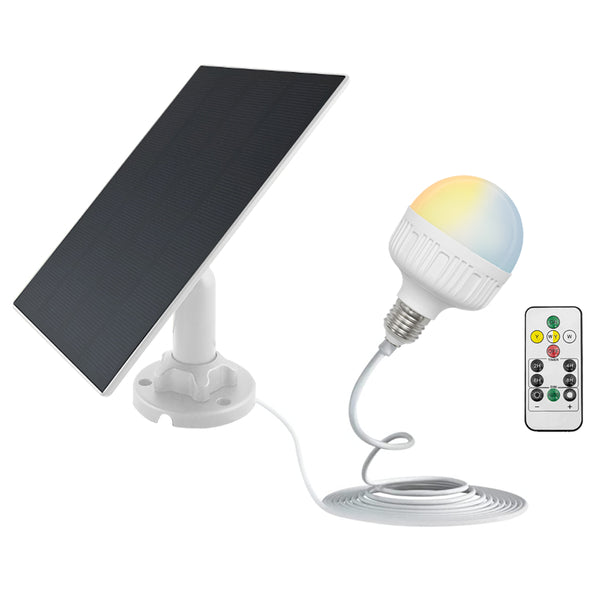 Rechargeable LED bulb, solar panel included, separate type, solar light, entrance light, no electricity bill, indoor/outdoor lighting, solar power generation, energy saving, power outage compatible, no wiring required 