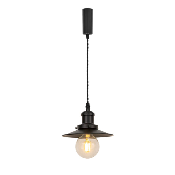 FSLiving Matte Black Cafe Atmosphere Pendant Light Adjustable Length Cord Storage Flange Interior Lighting Scandinavian Pendant Lamp Stylish Interior Lighting Fixture Ceiling Lighting Hanging Light E26 Kitchen LED Electric Duct Rail Light Masculine