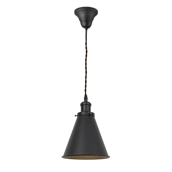 FSLiving Matte Black Ceiling Light Hook-in Ceiling Retro Pendant Light Interior Lighting Pendant Lamp Ceiling Lighting New Life Store Lighting Flame Lighting 