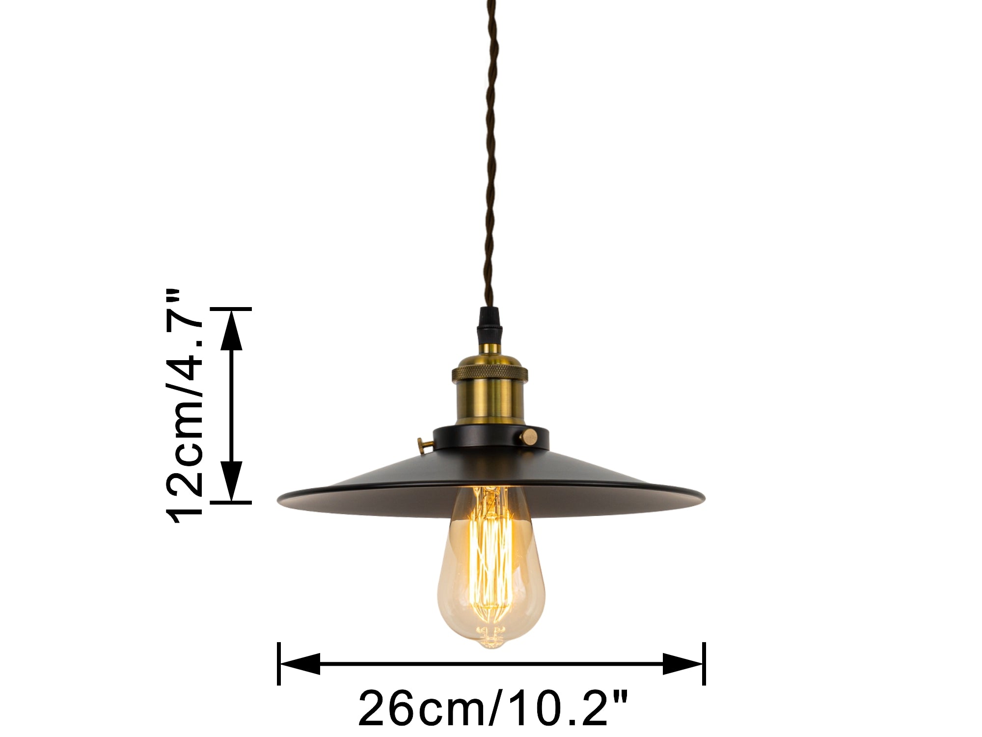 FSLiving ランプ直径26cm シーリングライト レトロペンダントライト