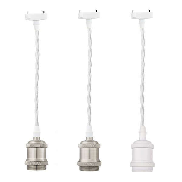 FSLIVING 3 Samples Ceiling Light Hook-up Ceiling Socket E26 Base Steel Pendant Light Antique Lighting Fixture Ceiling Lighting Simple Retro Modern Light Stylish Industrial LED Compatible 