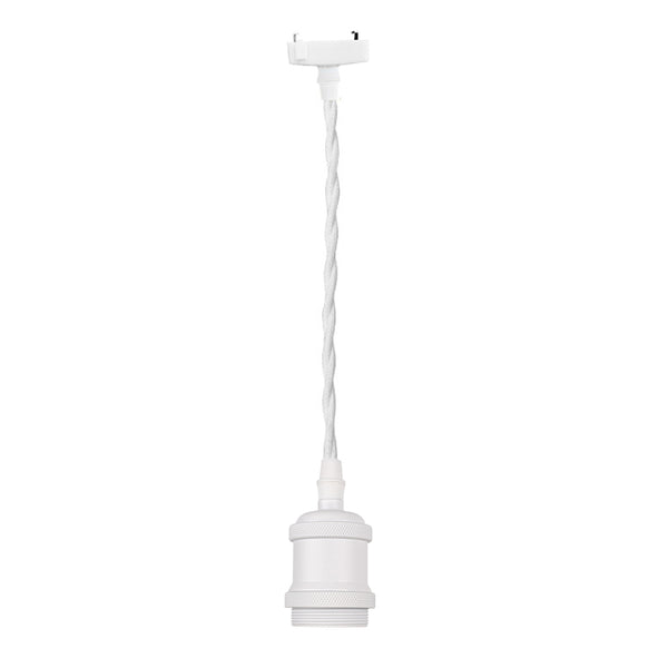 FSLIVING Ceiling Light, Hanging Ceiling Socket, E26 Base, Pendant Light, Antique Lighting Fixture, Ceiling Lighting, Simple, LED Compatible, White 