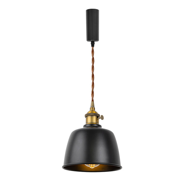 FSLiving Pendant Light with Cord Storage Cup, Interior Lighting, Scandinavian, Cafe, Pendant Lamp, Stylish Lighting Fixture, Ceiling Lighting, Hanging Light, E26, Kitchen, LED, Electric, Duct Rail Light, Rental Lighting, Masculine, TB3119-082 