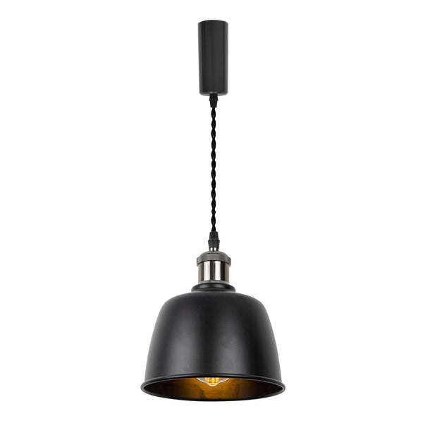 FSLiving Pendant Light with Cord Storage Cup, Interior Lighting, Scandinavian, Cafe, Pendant Lamp, Stylish Lighting Fixture, Ceiling Lighting, Hanging Light, E26, Kitchen, LED, Electric, Duct Rail Light, Rental Lighting, Masculine, TB3119-ZZH 