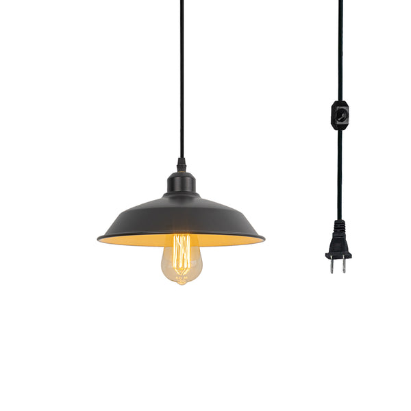 FSLiving Pendant Light, Outlet Type, with Dimmer Switch, Retro Pendant, No Construction Required, Rental Lighting, Cord Length 4.5m TB2557-H