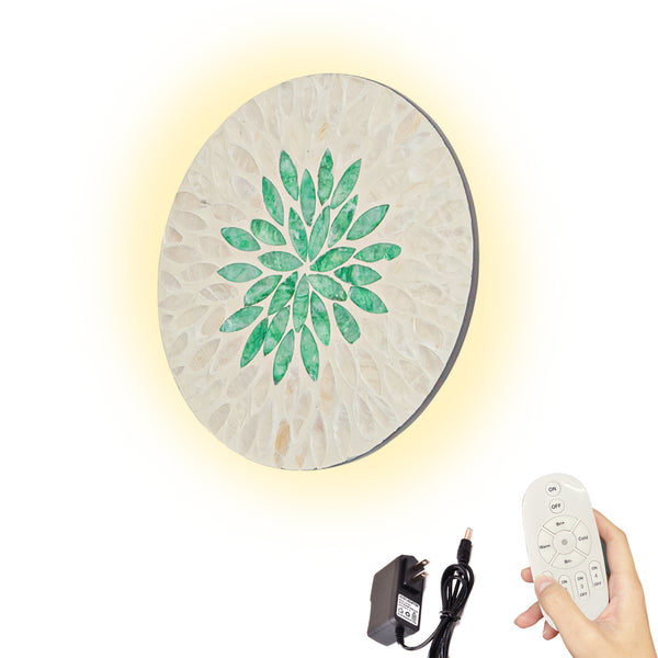 FSLiving [No electrical work required] Rechargeable, cute leaf, with remote control, bracket light with hook, indirect lighting, wall-mounted lighting, atmosphere, rental lighting, rental, wall-mounted BD2608