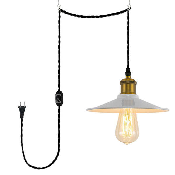 FSLiving Pendant Light, Outlet Type, Pendant Lamp, Entryway Lighting Fixture, Dimmable, E26 