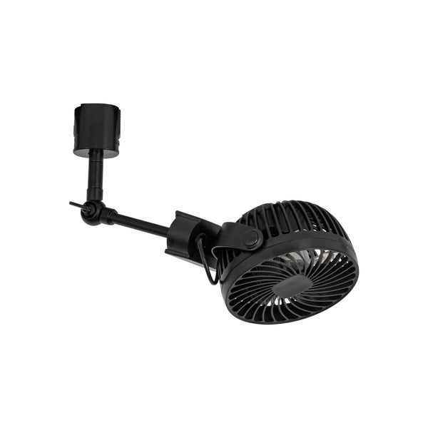 fsliving Duct rail mounted fan, circulator, electric fan, adjustable angle, with arm, plant growth, air circulation, small blower, small fan, duct rail fan