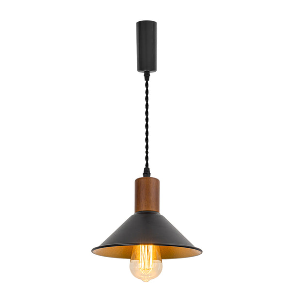 FSLiving Wood Pendant Light Wooden Interior Lighting Scandinavian Natural Wood Pendant Lamp Stylish Interior Lighting Fixture Ceiling Lighting Hanging Light E26 Kitchen LED Electric Duct Rail Light Wood 