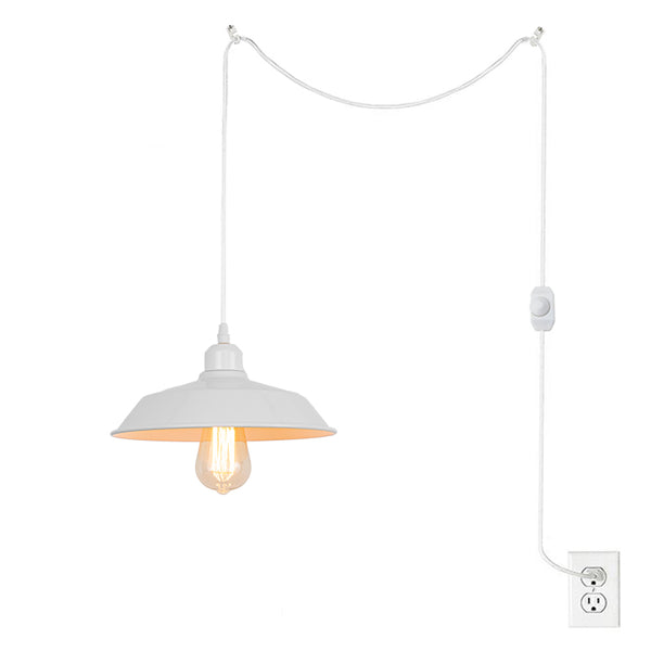 FSLiving Pendant Light, Outlet Type, with Dimmer Switch, Retro Pendant, No Construction Required, Rental Lighting, Cord Length 4.5m TB2557-DZ26W