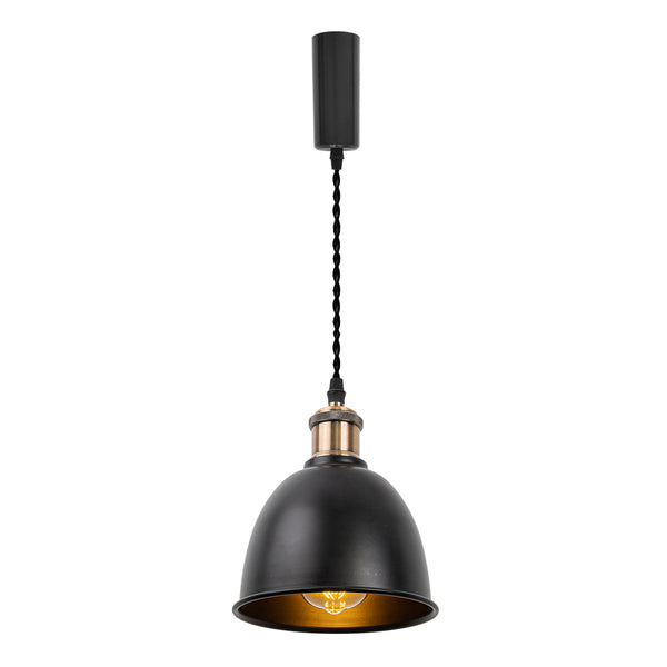 FSLiving Pendant Light with Cord Storage Cup, Interior Lighting, Scandinavian, Cafe, Pendant Lamp, Stylish Lighting Fixture, Ceiling Lighting, Hanging Light, E26, Kitchen, LED, Electric, Duct Rail Light, TB3118-HGT 