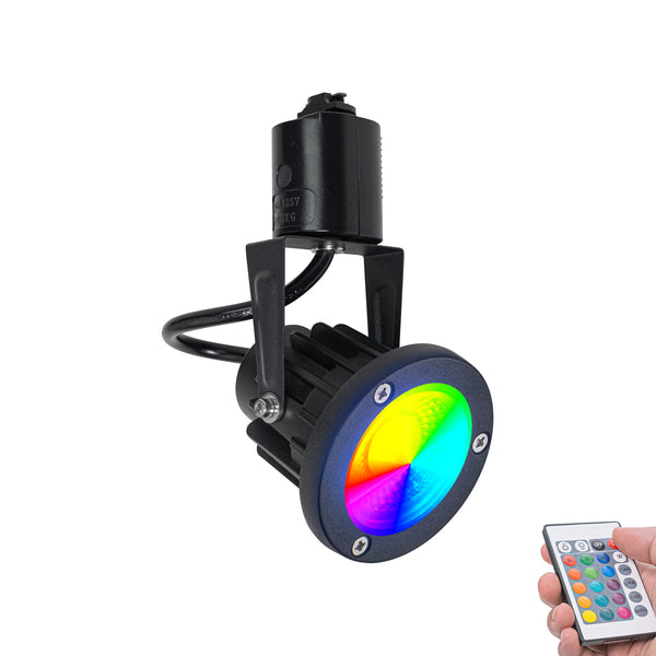 FSLiving Duct Rail Light 10W RGB Dimmable Color Adjustable Remote Control Spotlight for Lighting Rails Entrance Lighting Atmosphere Stylish PSE Certified 