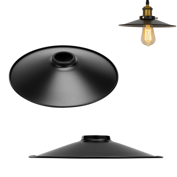 fsliving "Replacement" 26cm diameter lamp shade, shade only, black umbrella, pendant light shade, aluminum, stylish, bracket light shade, E26 