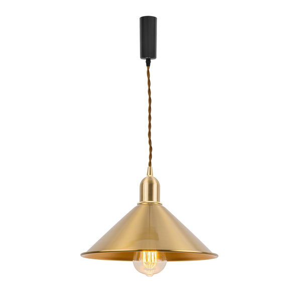 FSLiving Pendant Light, Gold Shade, Interior Lighting, Scandinavian, Cafe, Pendant Lamp, Stylish, Lighting Fixture, Ceiling Lighting, Hanging Light, E26, Kitchen, LED, Electric, Duct Rail Light 