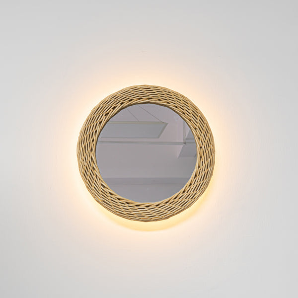 FSLiving [No electrical work required] Rechargeable, luminous mirror, room decoration, clock, bracket light hook included, indirect lighting, wall-mounted lighting, atmosphere, rental lighting, rental, wall-mounted BD2636