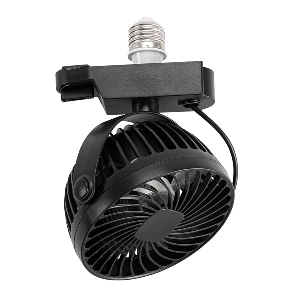 fsliving E26 socket fan circulator electric fan angle adjustment plant growth air circulation small blower small fan duct rail fan
