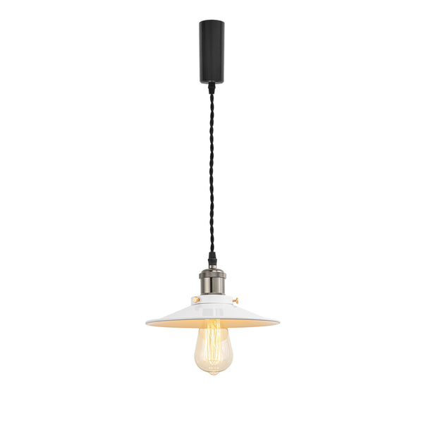 FSLiving Pendant Light with Cord Storage Cup, Interior Lighting, Scandinavian, Cafe, Pendant Lamp, Stylish Lighting Fixture, Ceiling Lighting, Hanging Light, E26, Kitchen, LED, Electric, Duct Rail Light, Diameter 22cm 