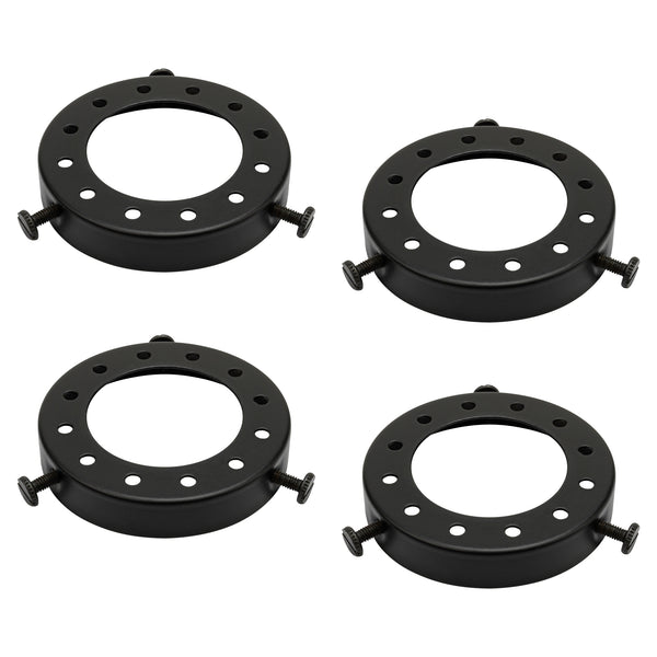 fsliving 4pcs Black Lighting Fixture Mounting Holder Fastener Shade Fixing Ring Lid Screw 3 Holes Parts DIY Fixing Ring Wall Mounted Lighting Wall Mounted Light Bracket Light Wall Lamp Wall Mount 