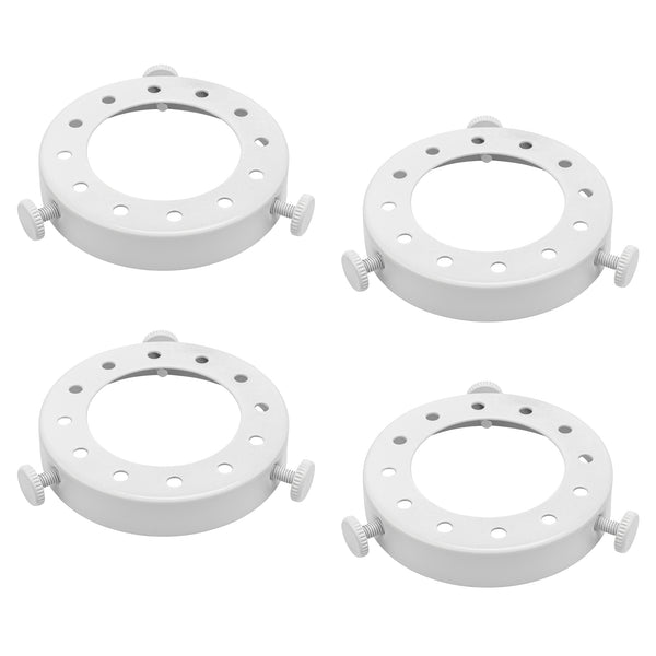 fsliving 4pcs Pure White Light Fixture Mounting Holder Fastener Shade Fixing Ring Lid Screw 3 Holes Parts DIY Fixing Ring Wall Mounted Lighting Wall Mounted Light Bracket Light Wall Lamp Wall Mount 