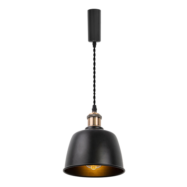 FSLiving Pendant Light with Cord Storage Cup, Interior Lighting, Scandinavian, Cafe, Pendant Lamp, Stylish Lighting Fixture, Ceiling Lighting, Hanging Light, E26, Kitchen, LED, Electric, Duct Rail Light, Rental Lighting, Masculine, TB3119-HGT 