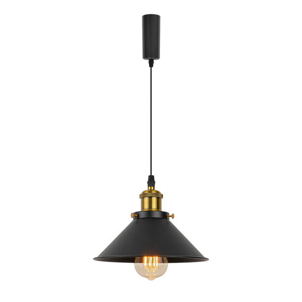 FSLiving Lamp diameter 22cm Cafe atmosphere Gold socket Pendant light Adjustable length Cord storage flange included Interior lighting Nordic Pendant lamp Interior lighting fixture Hanging light E26 Duct rail light Toilet lighting 