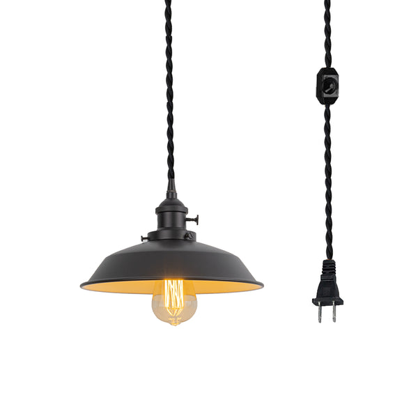 FSLiving Pendant Light, Outlet Type, with Dimmer Switch, Retro Pendant, No Construction Required, Rental Lighting, Cord Length 4.5m TB2828-DZ26