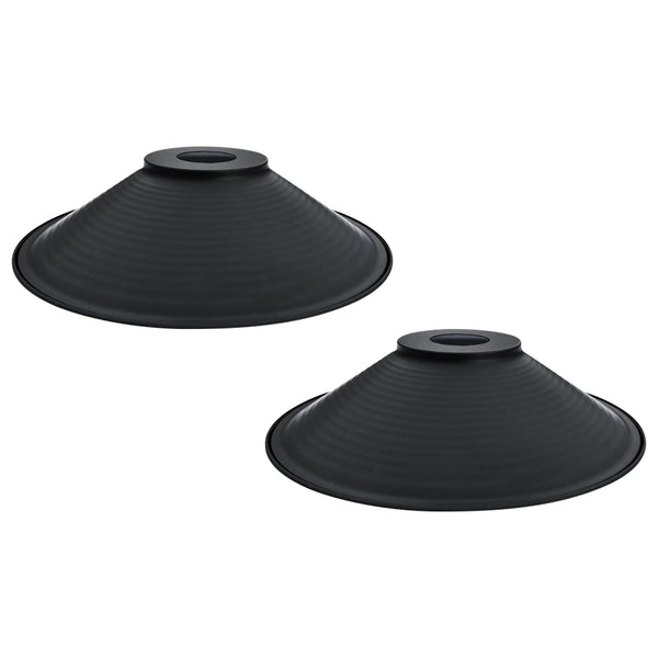 fsliving 2 Pack Replacement Lamp Shade Shade Only Waterproof Rust Proof Outdoor Pigeon Cot Stylish Black Pendant Light Shade Aluminum Stylish Bracket Light Shade E26 