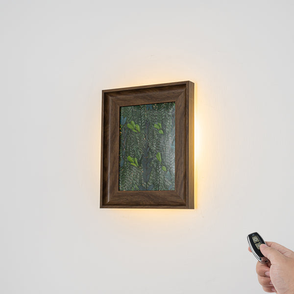 FSLiving [No electrical work required] Rechargeable, luminous mirror, room decoration, clock, bracket light hook included, indirect lighting, wall-mounted lighting, atmosphere, rental lighting, rental, wall-mounted