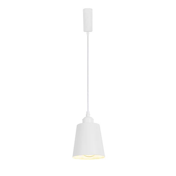 FSLiving Cafe atmosphere pendant light, adjustable length, cord storage flange included, hanging light, E26, kitchen, LED, electric, duct rail light, masculine, white 