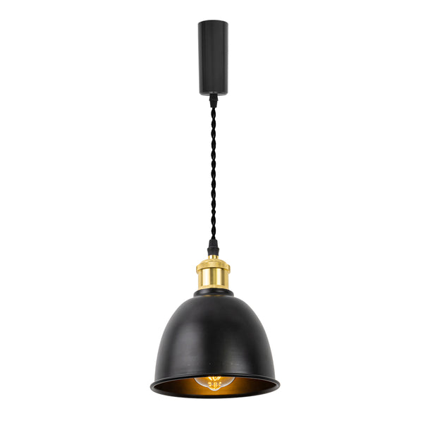 FSLiving Pendant Light with Cord Storage Cup, Interior Lighting, Scandinavian, Cafe, Pendant Lamp, Stylish Lighting Fixture, Ceiling Lighting, Hanging Light, E26, Kitchen, LED, Electric, Duct Rail Light, TB3118-YJ 