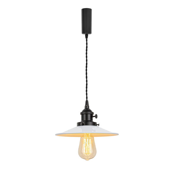 fsliving Matte Black with Rotating Switch Retro Pendant Light Interior Lighting Scandinavian Pendant Lamp Stylish Interior Lighting Fixture Ceiling Lighting Hanging Light E26 Kitchen LED Electric Duct Rail Light 