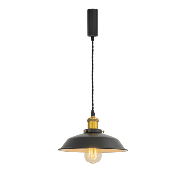 FSLiving Cafe atmosphere pendant light, adjustable length, cord storage flange included, hanging light, E26, kitchen, LED, electric, duct rail light 