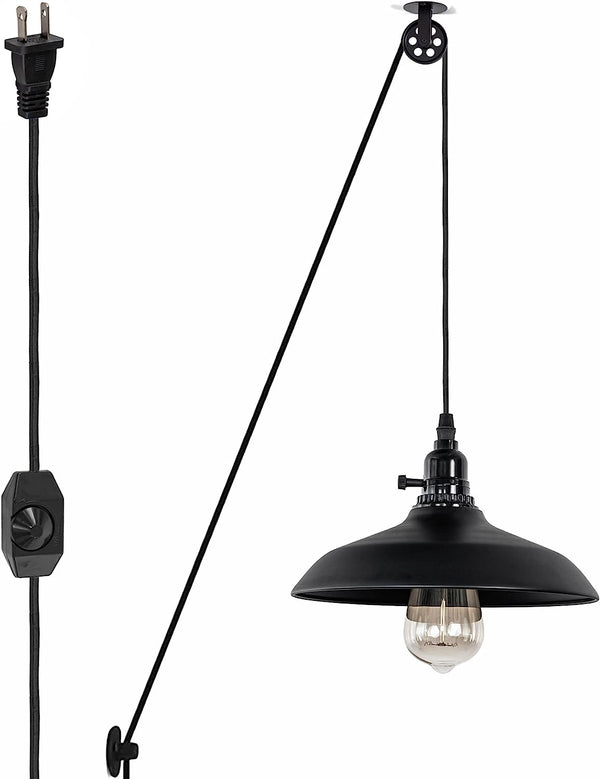 FSLiving Pendant Light, Outlet Type, with Dimmer Switch, Retro Pendant, No Construction Required, New Lifestyle 