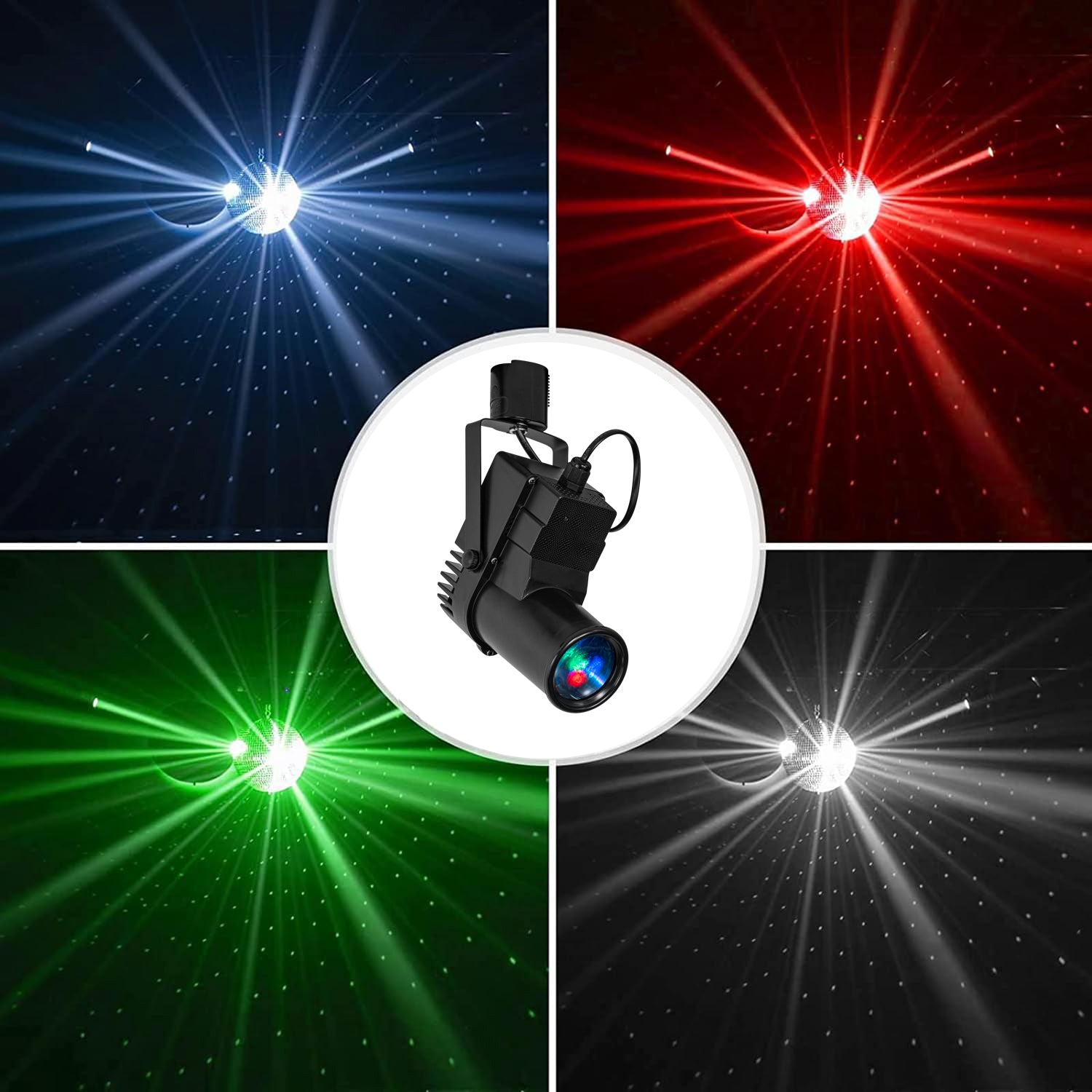 FSLiving ダクトレール式 ステージライト ビームスポット RGB ミラーボール マジックボール 舞台照明 照明 led バーライト  ステージ照明 ステージライト ステージ ディスコ パーティー KTV カラオケ クラブ バー照明用ライト