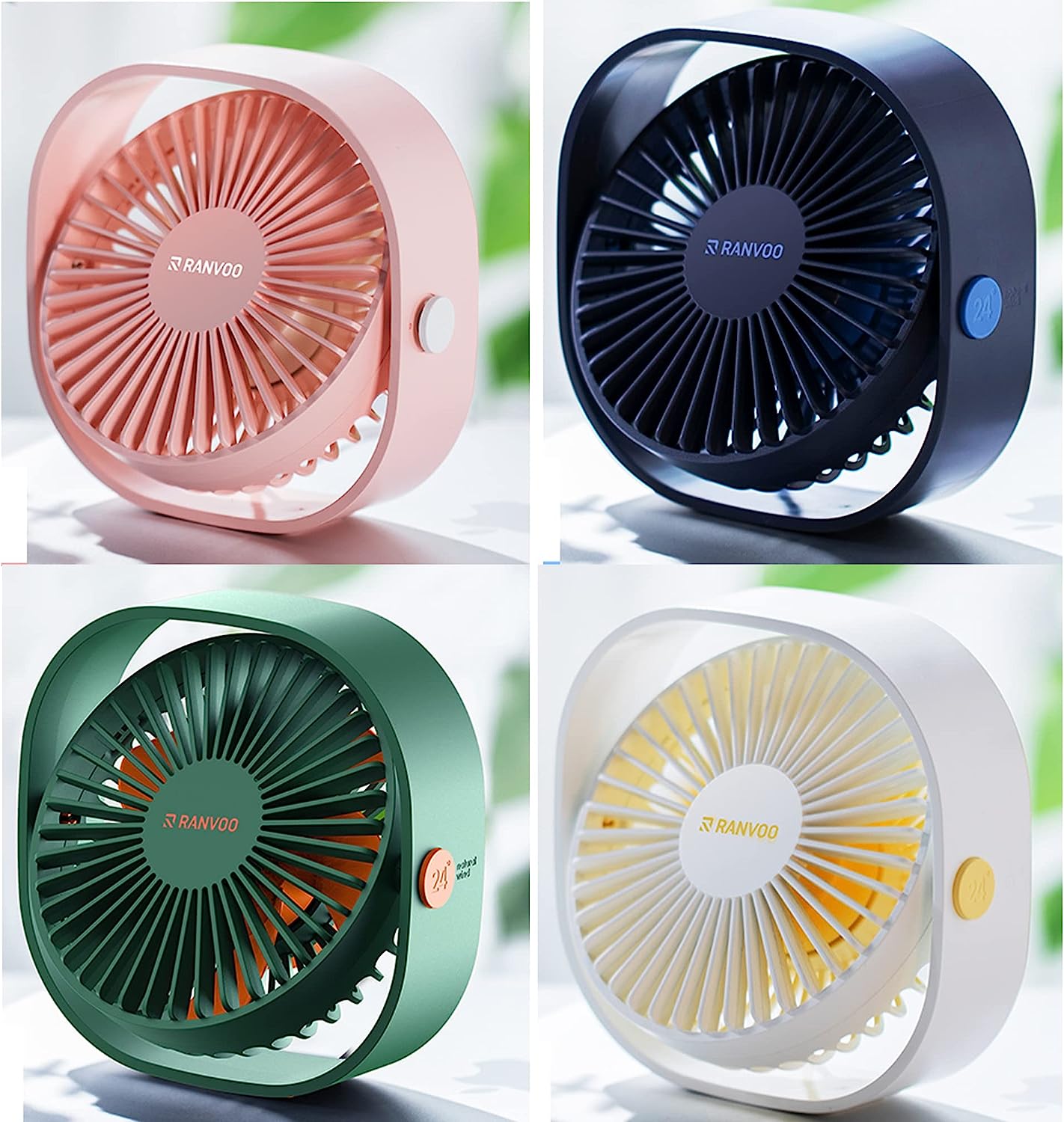 FSLiving USB Fan Motion Sensor Desktop Fan Natural Wind Desktop & Clip Type  Brushless Motor Quiet Sensitive