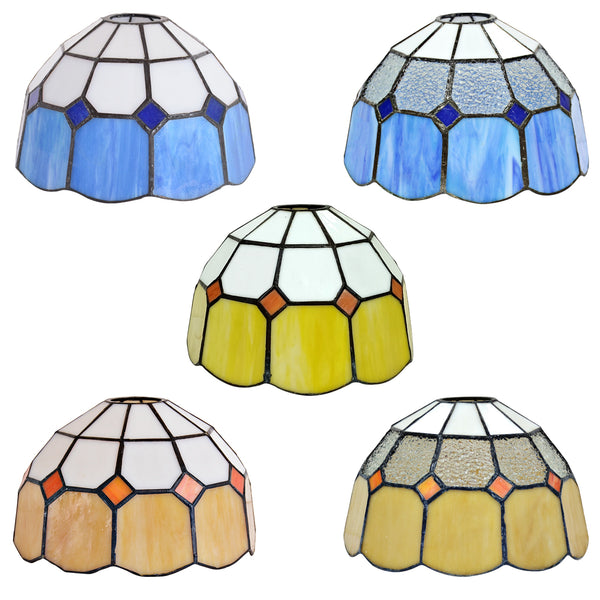 Lampshade Replacement Lighting Stained Glass Shade Single Item E26 Base Compatible Bracket Light Interior Retro Stained Glass