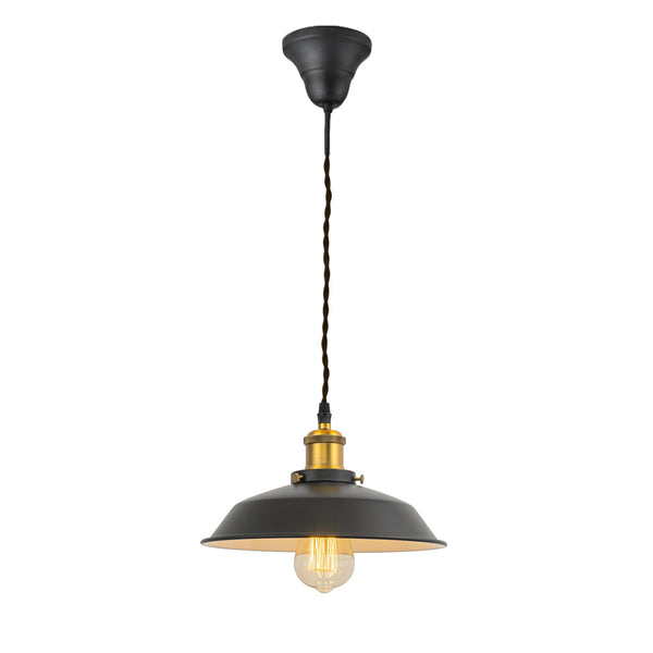 FSLiving Ceiling Light Pendant Light with Cup Interior Lighting Pendant Lamp Ceiling Light Black 