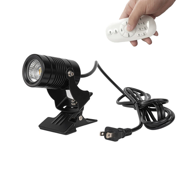FSLiving 7W Spotlight with Remote Control, Dimmable, Warm White/Natural Light/Daylight, Signboard Lighting, Blackboard Lighting, LED Clip Light, Piccolo Light, 3m Cord Length, LED Clip Light, Waterproof Clip Light, Desk Lamp