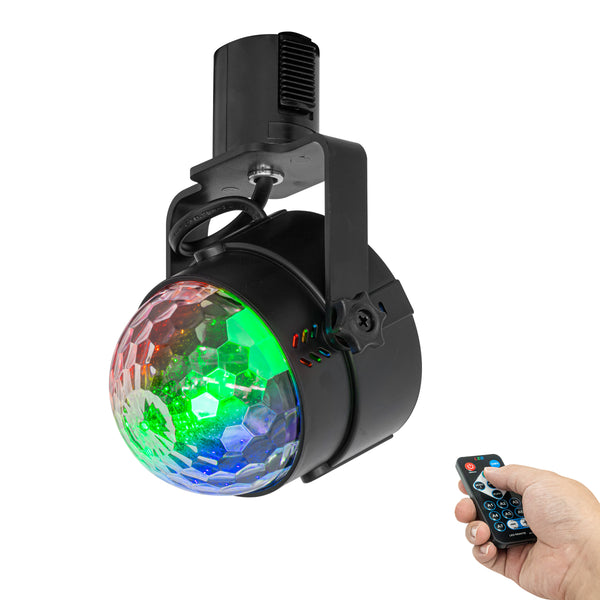 FSLiving Track Rail Stage Light Spotlight RGB Mirror Ball Magic Ball Stage Lighting Lighting LED Bar Light Voice Activated Music Sync Function Self-Propelled Club Light Crystal Magic Ball Colorful Stage Disco Party KTV Karaoke Club Bar Lighting Light