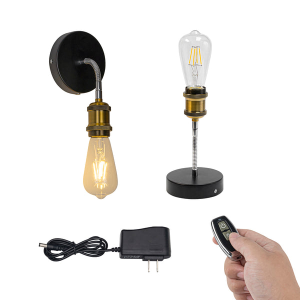 Rental lighting Promotional bulb included Rechargeable light Battery-powered lighting Remote control included No wiring required Bulb included LED light Rental-friendly Bracket light Wall-mounted light Table lamp 