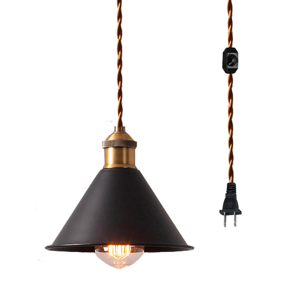 FSLiving Pendant Light, Outlet Type, Scandinavian, Stylish, Antique, Modern, Retro, Lighting Fixture, Indirect Lighting, Ceiling Lighting, LED Compatible, e26, Dimmer Included