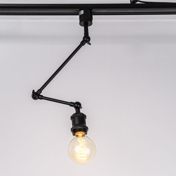 FSLiving Lighting Rail Light, Duct Rail Light, Arm, Adjustable Angle, E26 LED Compatible, Dimmable, Retro Lighting Fixture