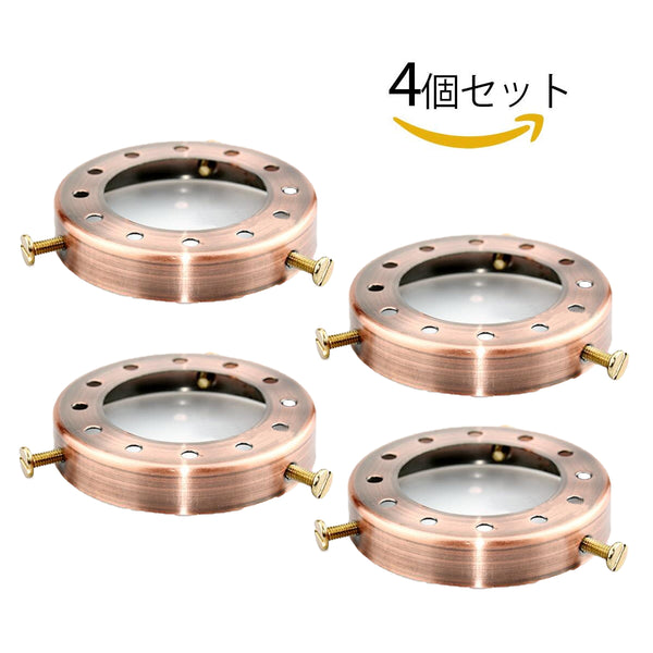 fsliving 4pcs Rose Gold Light Fixture Mounting Holder Fastener Shade Fixing Ring Cover Screw 3 Holes Parts DIY Fixing Ring for Wall Mounted Lighting Wall Mounted Light Bracket Light Wall Lamp Wall Mount 