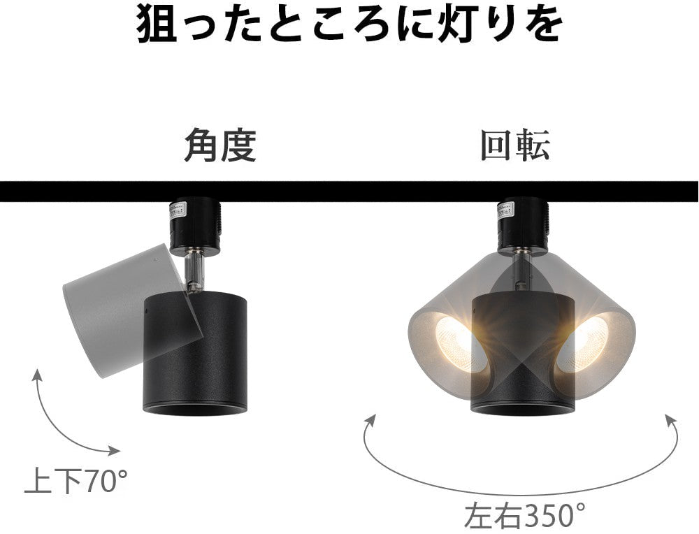 FSLiving 12W 高輝度 調光可 ダウンライト リモコン付き 調色 角度調節可 LED ライティングレールライト LED内蔵 スポットライト  ライティングレール照明 天井 ダイニング リビング用