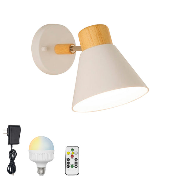 Rechargeable light Battery-powered wall light Dimmable and color-adjustable Remote control included Suitable for rental properties Bedside light No electrical work required Wall-mounted lighting New lifestyle Cafe style