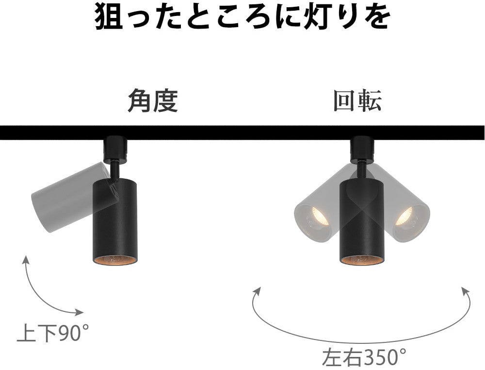 FSLiving 高輝度 12W 無段階調光 ダウンライト リモコン付き 調色 角度調節可 LED ライティングレールライト LED内蔵  スポットライト ライティングレール照明 天井 ダイニング リビング用 ブラック